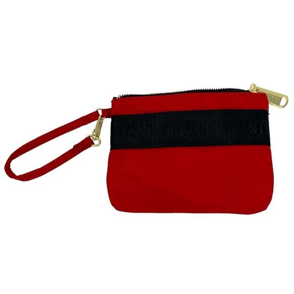 Steve Madden Red Zipper Pouch Wristlet - Picture 1 of 7